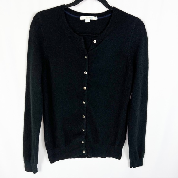 Boden 100% Cashmere Black Button Up Cardigan Sweater Women’s Medium - Picture 9 of 9